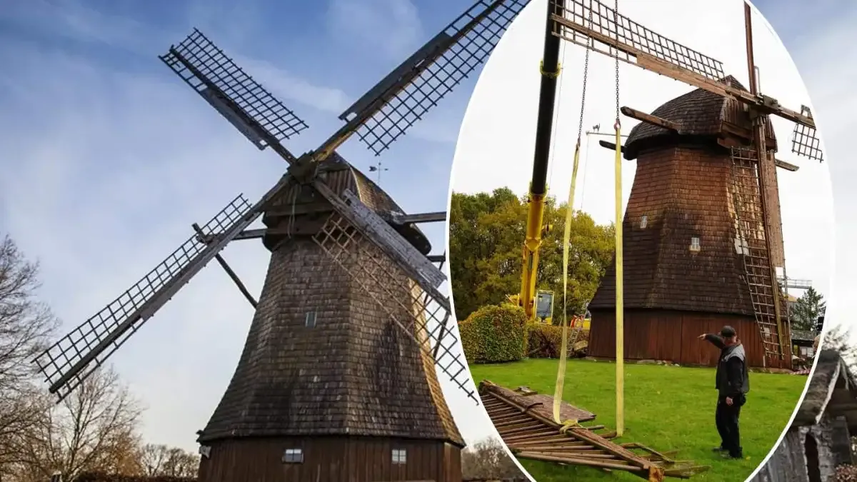 Neue Flügel, Türen und Schindeln – Gehlenberger Windmühle wird umfassend saniert / Quelle:NWZ-Online